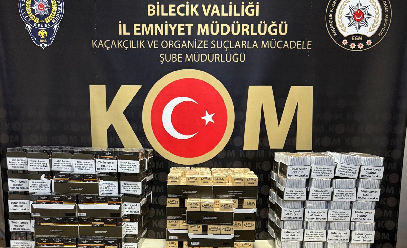 Bilecik’te Kaçak Tütün Operasyonu: Binlerce Makaron ve 80 Kilo Tütün Ele Geçirildi