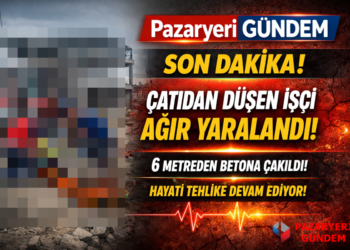 Pazaryeri’nde 22 Yaşındaki  Çatıdan Düşen İşçi Ağır Yaralandı